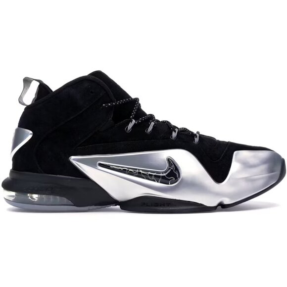 Nike Men\'s Silver Metallic Black Penny 6 749629-002 Athletic Basketball Shoes 13